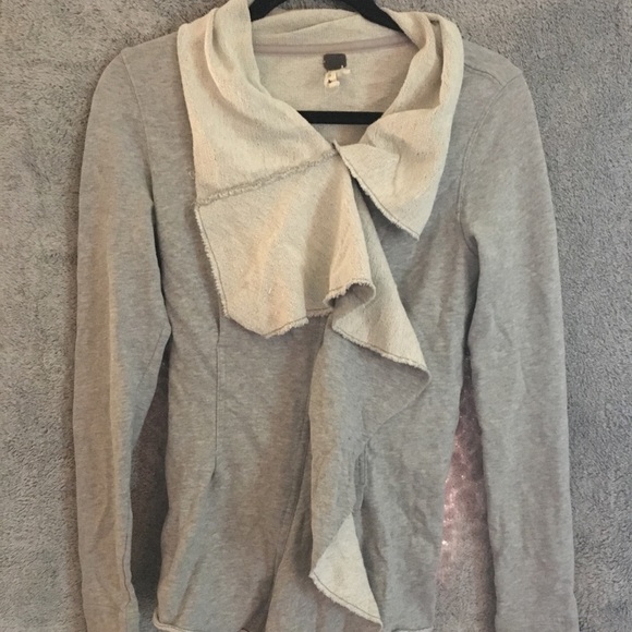 We the Free People Zip Up Ruffle Sweater - Picture 1 of 5